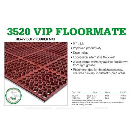 CACTUS MAT VIP Floor Mat Red 58 Extra 39 3520-R1